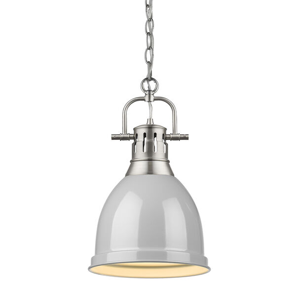 Duncan Pewter and Grey 16-Inch One-Light Mini Pendant, image 1